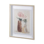 14024 - Boho Flowers I by Mercana Studio a Hand Embellished Textured Framed Art Print Matted under Glass