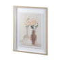 14025 - Boho Flowers II by Mercana Studio a Hand Embellished Textured Framed Art Print Matted under Glass