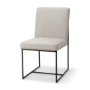 69971 - Stamford Beige Upholstered Seat w/ Wood Back, Black Metal Frame Dining Chair