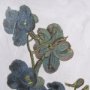 13968 - Soft Blue Botanoicals V by Mercana Studio Hand Embellished Framed Art Print Matted under Glass