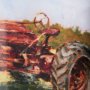 13985 - Rustic Tractors II by Mercana Studio a Hand Embellished Textured Framed Art Print Matted under Glass