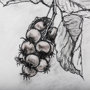 102014-S - Wildberry Collection Saskatoonberry by Ariana a Hand Embellished Textured Canvas