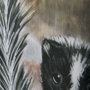 102028-S - Country Skunk by Mercana Studio a Hand Embellished Textured Canvas