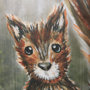 102029-S - Forest Squirrel by Mercana Studio a Hand Embellished Textured Canvas