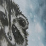 102030-L - Winter Racoon by Mercana Studio a Hand Embellished Textured Canvas