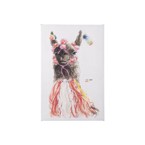 101971-S - Lama II by Mercana Studio a Hand Embellished Textured Canvas