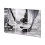 102063-L - Sports Collection Hockey-L 3 Piece Triptych by Mercana Studio a Hand Embellished Textured Canvas