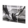 102064-L - Sports Collection Football 3 Piece Triptych (L) by Mercana Studio a Hand Embellished Textured Canvas