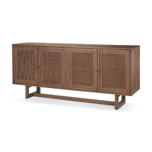 69894 - Grier Medium Brown Solid Wood W/Cane Sideboard