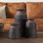 68014 - Sefina II Medium Brown/Black Patterned Ceramic Vase