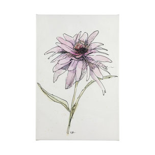 Echinacea I by Mercana Studio a Hand Embellished Textured Canvas