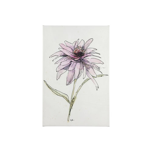 101884-S - Echinacea I by Mercana Studio a Hand Embellished Textured Canvas