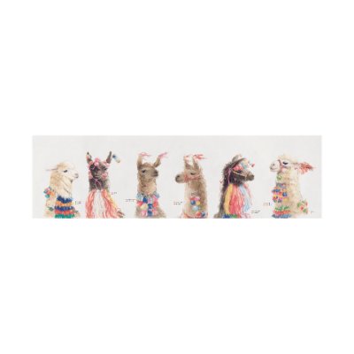 101973-L - Lama IV by Mercana Studio a Hand Embellished Textured Canvas