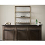 69394 - Clarissa 18.0L x 16.0W x 30.25H Black Woven Leather Seat W/ Gold Frame Bar Stool