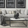 69213 - Austen 36L x 36W x 14.5H Round White Marble Top W/ Black Metal Frame Coffee Table