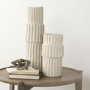 69473 - Cardon 14.4H Cream Ceramic Vase
