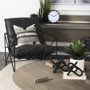 69481 - Marian 11.0L x 3.1W x 11.0H Black Studded Round Table Clock