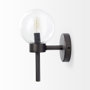 65360 - Boltern II 6x12 Black Toned Glass Globe Wall Sconce 