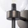 65360 - Boltern II 6x12 Black Toned Glass Globe Wall Sconce 