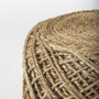 69446 - Allium Brown Handwoven Wool Cylindrical Pouf