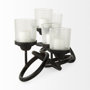 53337 - Quito Black Metal Chain-Link Five Candle Table Candle Holder 