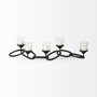53337 - Quito Black Metal Chain-Link Five Candle Table Candle Holder 