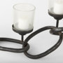 53337 - Quito Black Metal Chain-Link Five Candle Table Candle Holder 