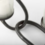 53337 - Quito Black Metal Chain-Link Five Candle Table Candle Holder 
