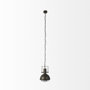 65130 - Zaio 12.5Lx 12.5W x 18.5H Weathered Antique Gold Metal Caged Bulb Pendant Light 
