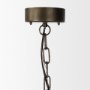 65130 - Zaio 12.5Lx 12.5W x 18.5H Weathered Antique Gold Metal Caged Bulb Pendant Light 