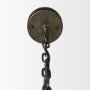 65130 - Zaio 12.5Lx 12.5W x 18.5H Weathered Antique Gold Metal Caged Bulb Pendant Light 