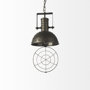 65130 - Zaio 12.5Lx 12.5W x 18.5H Weathered Antique Gold Metal Caged Bulb Pendant Light 