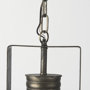 65130 - Zaio 12.5Lx 12.5W x 18.5H Weathered Antique Gold Metal Caged Bulb Pendant Light 