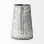 68059 - Serena II 11.2H Large Gray/White Textured Metal Jug