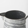 68059 - Serena II 11.2H Large Gray/White Textured Metal Jug