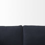 69621 - Brooks 90.2L x 34.8W x 33.5H Navy Blue Fabric Three Seater Sofa W/ Medium Brown Wooden Legs