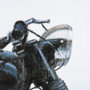 13414 - Lets Roll White I by James Wiens a Hand Embellished Textured Framed Art Print Matted under Glass