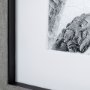 13480 - Yang (White) by Mercana Studio a Hand Embellished Textured Framed Art Print Matted under Glass