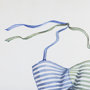 13924 - Swimsuit Blue  by Mercana Studio a Hand Embellished Textured Framed Art Print Matted under Glass