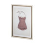 13925 - Swimsuit Pink by Mercana Studio a Hand Embellished Textured Framed Art Print Matted under Glass