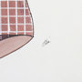 13925 - Swimsuit Pink by Mercana Studio a Hand Embellished Textured Framed Art Print Matted under Glass