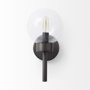 65360 - Boltern II 6x12 Black Toned Glass Globe Wall Sconce 