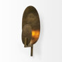 68776 - Clarence 7.0L x 5.3W x 17.0H Metal Hammered Gold Round Wall Sconce