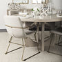 68315 - Sawyer II Beige Fabric Wrap Gold Metal Frame Dining Chair
