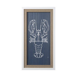 Crawfish II by Mercana Studio a Hand Embellished Textured Framed Art Print