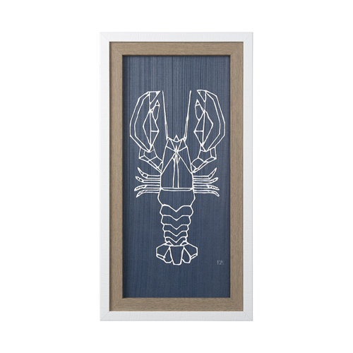 14041 - Crawfish II by Mercana Studio a Hand Embellished Textured Framed Art Print