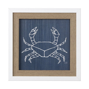 Dimegemess Crab I by Mercana Studio a Hand Embellished Textured Framed Art Print
