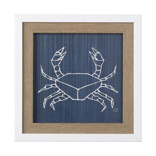 14043 - Dimegemess Crab I by Mercana Studio a Hand Embellished Textured Framed Art Print