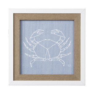 Stone Crab II by Mercana Studio a Hand Embellished Textured Framed Art Print