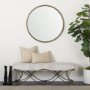 69342 - Piper 35.8L x 1.0W x 35.8H Small Gold Metal Round Wall Mirror